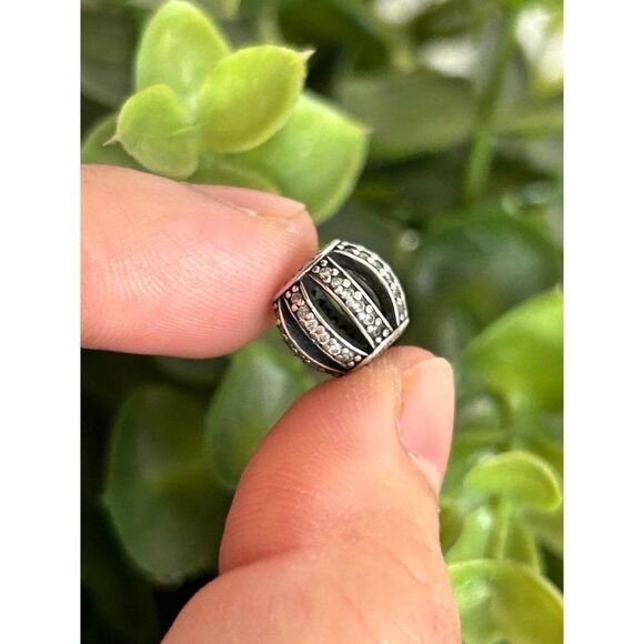 Pandora Clear Cz Round Charm - Picture 3 of 3